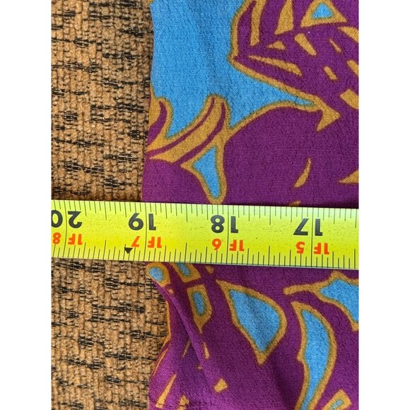 Cabi Womens Top M Sleeveless Purple Blue Floral Tank Keyhole Back - Picture 7 of 7